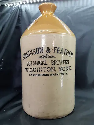 Buy Large Vintage Stoneware Bottle Flagon Sinkinson & Feather Wigginton York • 34.99£