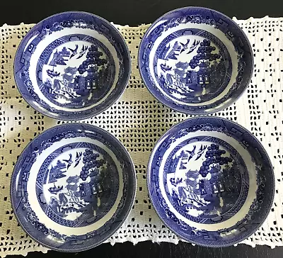 Buy Willow Blue Set Of 4 Cereal /Dessert Bowls 5.75  Johnson Brothers England • 28.46£