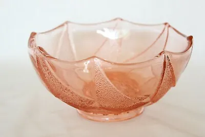 Buy Art Deco Pink Glass Bowl By Sowerby • 10.99£