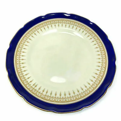 Buy Royal Doulton Salad Plate Duke Of York Blue White Gold Porcelain England • 16.92£