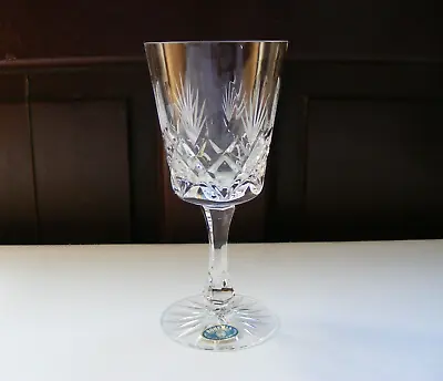 Buy Vintage Bohemia Czechoslovakian Crystal Cut Glass Wine Glass • 7.99£