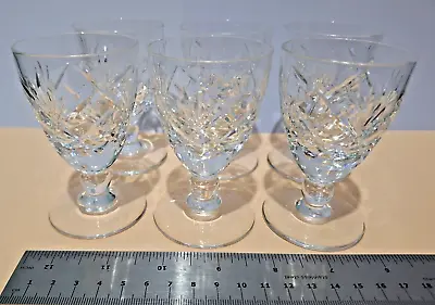 Buy Royal Brierley Crystal 'Braemar' Set Of 6 Sherry Glasses - 9.3cm - Signed • 30£