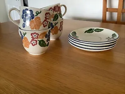 Buy Staffordshire Chianti Cups And Saucers X 4 • 4.99£