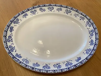 Buy Rare Blue And White Oval Plate Britannia Pottery Made In Scotland 14  'Argyle' • 14.99£