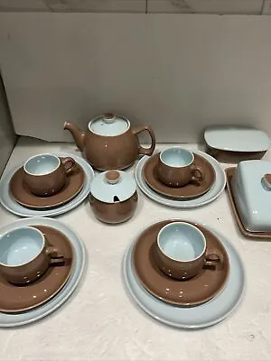 Buy Mid Century Langley Pottery Lucerne Coffee Set 15 Piece Coffee Pot Jug, Cups Etc • 50£