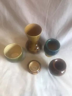 Buy Five Nice Antique Linthorpe Art Pottery Small Vases Late Victorian • 255£