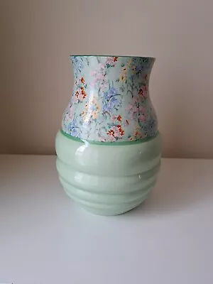 Buy Shelly England Vintage Art Deco Melody Chintz Vase Large 8  Preowned • 39.99£