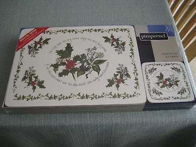 Buy Portmeirion - Set Of The Holly And Ivy Placemats And Coasters (brand New) • 19£