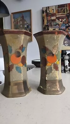 Buy Pair Of Antique Art Deco Vintage DENBY NO 2 English Pottery Vases.Rare Survivors • 50£