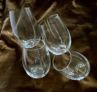 Buy Dartington  Solo  Set Of 4 Stemless Crystal White Wine Tumblers ~ England ~ EUC • 38£