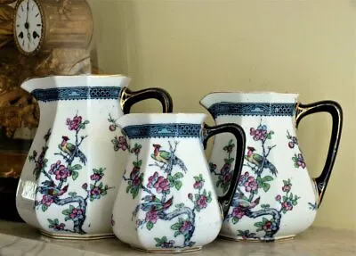 Buy Antique Flow Blue Losol Ware Jugs Vases Keeling & Co • 49.99£