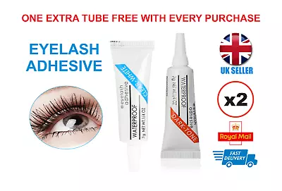 Buy 2 Pack False Eyelash Glue Strip Lash 7g Strong Adhesive Waterproof Clear/Dark • 2.99£