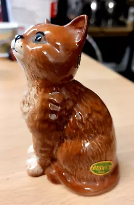 Buy Vintage Beswick Ginger Cat / Kitten Original Supply Sticker From House Clearance • 9.99£