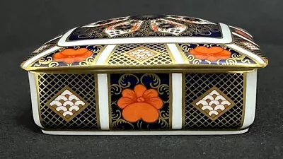 Buy Royal Crown Derby 'Box 1920 & Cover' Old Imari 1128 Pattern 1st Quality • 89.95£