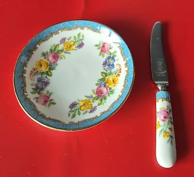 Buy Miniature Crown Staffordshire China Plate & Knife. #0315 • 12.85£