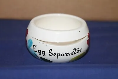 Buy Vintage Toni Raymond Pottery Egg Separator Red Floral Design • 14£