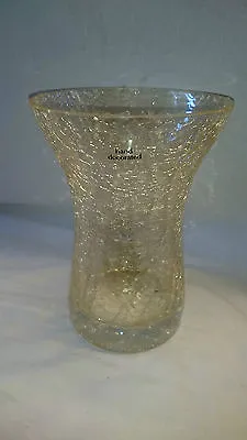 Buy Clear Cracke Art Glass Vase • 30£