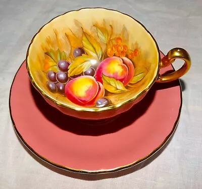 Buy Aynsley Orchard Gold China Cup & Saucer Duo,signed  D.jones , Collectible. • 34.95£