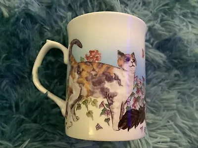 Buy DUCHESS Fine Bone China Mug Cats & Butterflies 9cm Tall Unused Condition • 7£
