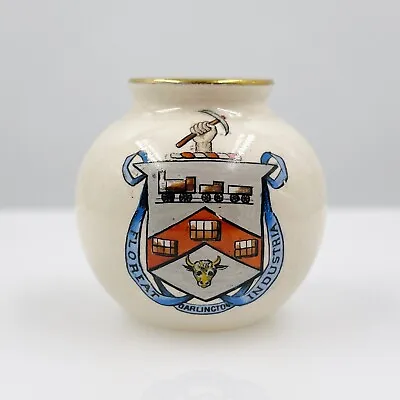 Buy Vintage Macintyre Burslem Crested China Model Of Vase - Darlington Crest • 10£