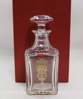 Buy Baccarat Decanter Square Cut Crystal Luxury Series Empire Gold Color Vintage • 869.66£