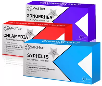 Buy GP Professional Chlamydia, Syphilis & Gonorrhoea (male & Female) Swab Tests STD • 34.99£