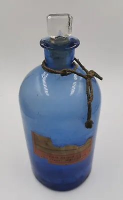 Buy Vintage Chemists Bottle BLUE  • 25£