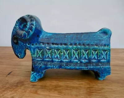 Buy Vintage Ceramic Bitossi Ram In Rimini Blu By Aldo Londi 1950s 1960s • 135£