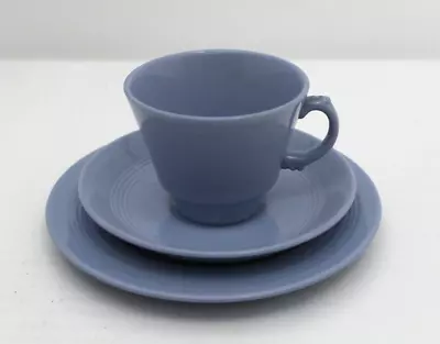 Buy Vintage Woods Ware Blue Iris Tea Cup Saucer Side Tea Cake Plate Trio • 17.95£