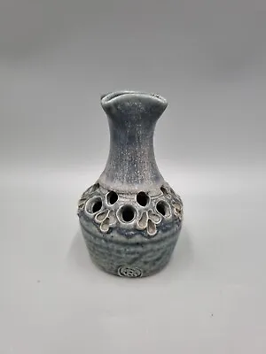 Buy A Small Pierced John Brooke Steel Posy / Bud Vase, Stoneware. • 12£