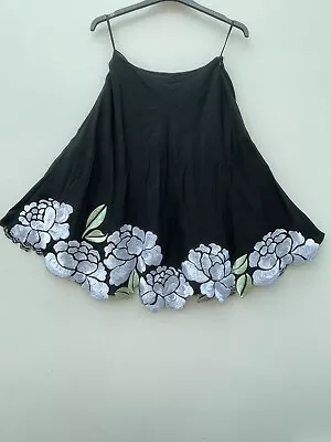 Buy Stunning Laura Ashley Vintage Linen, Embroidered Skirt, Size 10, Worn Once • 0.99£