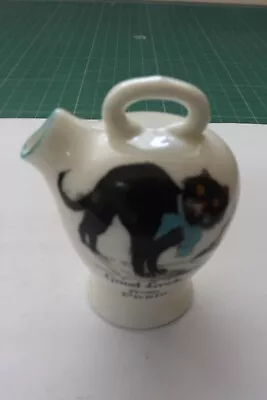 Buy Arcadian Crested China Cat Pot Good Luck Poole Lucky Black Cat 6.5cms High C57 • 4.99£