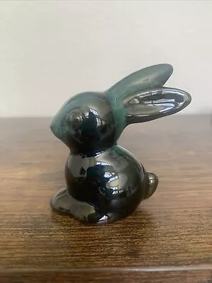 Buy Redware Pottery Clay Rabbit Bunny Green Black Glaze  • 20.74£