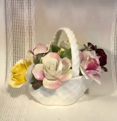 Buy Vintage Royal Doulton Basket Of Roses Flowers Porcelain Small Multicolor England • 15.10£