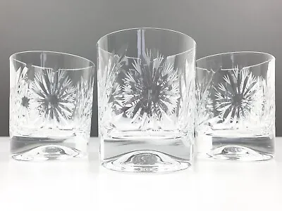 Buy 3 X High Quality Vintage Style Crystal Whiskey Tumblers 8.7 Cm H • 23.99£