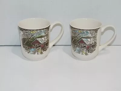 Buy Two Johnson Brothers Covered Bridge Mugs • 17.28£