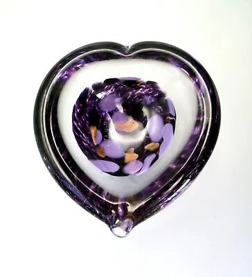 Buy Caithness Glass Mini Heart Rainbow Bowl In Fuchsia - Signed By Sarah Peterson • 19.99£