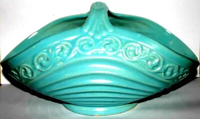 Buy Vintage Govancroft Glasgow Classic Light Blue Ceramic Basket  Vase 28cm X 15cm  • 21.50£