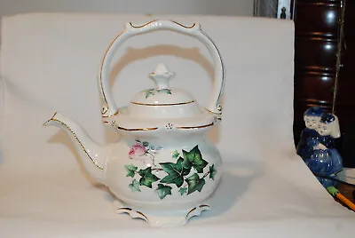 Buy Crown Dorset Staffordshire Pink Roses Green Ivy Coffee, Or Teapot • 61.67£