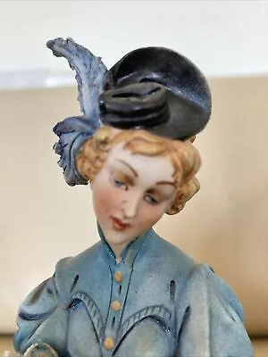 Buy VINTAGE CAPIDIMONTE IPA FIGURINE / LADY WITH BASKET OF FLOWERS Limited Edition • 30£