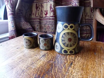 Buy Rare Denby Ware Arabesque Tankard 5 Inch And 2 Egg Cups Mid Century • 20£