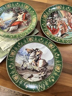 Buy Collection Of Three Limited Edition French Napoleon Bonaparte Plates. • 34.99£