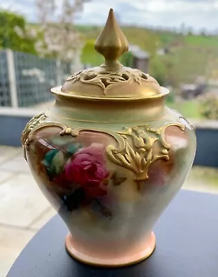 Buy Royal Worcester Pot Pourri Vase - Hand Painted - 1903 - Possibly Harry Chair • 95£