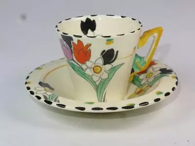 Buy VINTAGE BURLEIGH WARE Art Deco Cup And Saucer FRAGRANCE 1930s • 13.99£