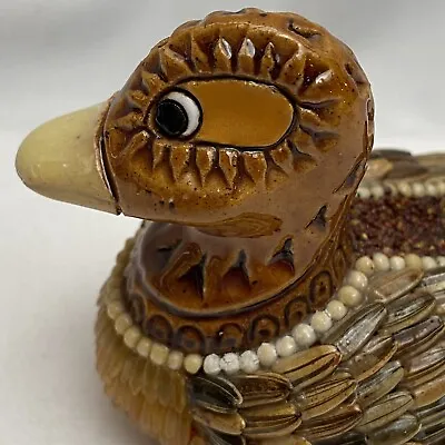 Buy Handmade Duck Glazed Pottery Head & Seed Body Uruguay Made And Signed • 9.61£