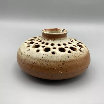 Buy Pottery Flower Frog Posy Vase Stoneware Artist Signed • 25£