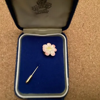 Buy Aynsley Vintage Pink Bone China Flower Pin Broach • 3£