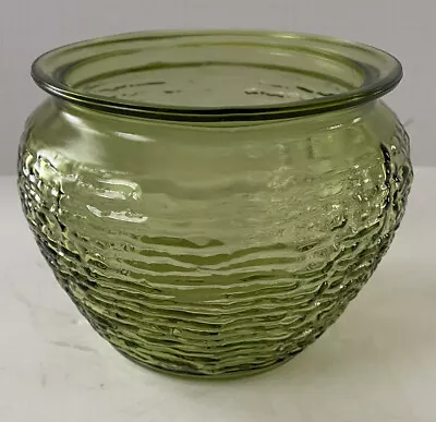 Buy Vtg National Pottery Green Depression Glass Bowl Planter Mid Century 5.5  X 6.5  • 9.63£