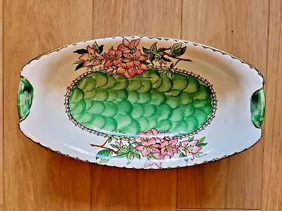 Buy Maling Pottery England - Lustre Japanese Green Azalea Oval Dish - Pattern 6597 • 46.29£