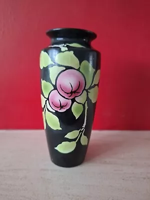 Buy Shelley Art Nouveau Apple Spray  Pattern Black Vase Circa 1920. 6    • 25.99£